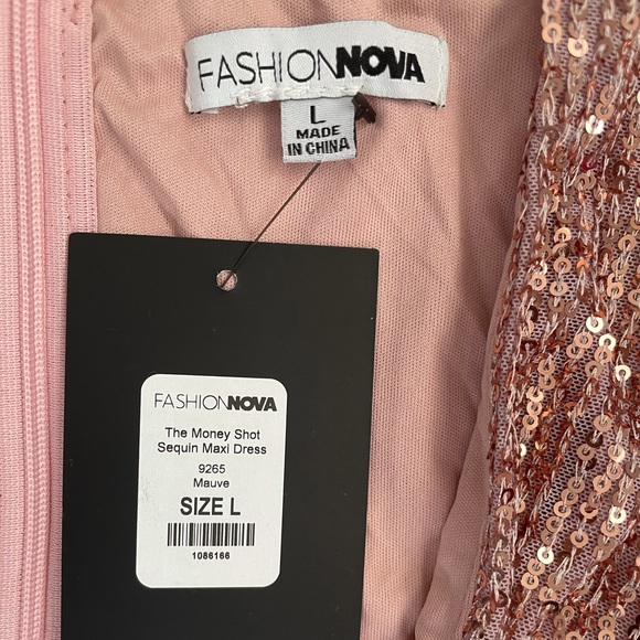 COPY - Fashion Nova Money Shot Sequin Maxi Dress Mauve L - Picture 11 of 16